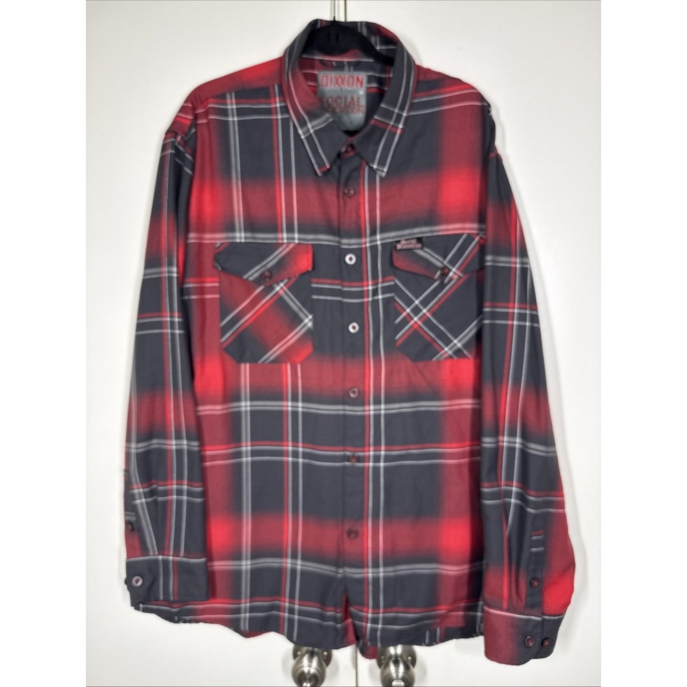 DIXXON X Social Distortion Collab 'Prison Bound' Flannel Mens 3XL Grunge Punk